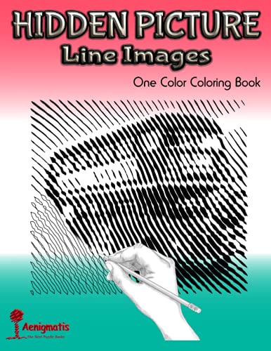 Hidden Picture Line Images: One Color Coloring Book von Independently published