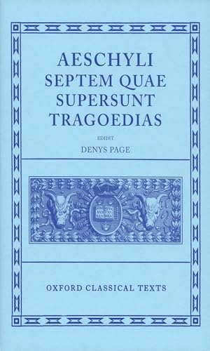 Septem Quae Supersunt Tragoediae: Septem Quae Supersunt Tragoedias (Oxford Classical Texts)