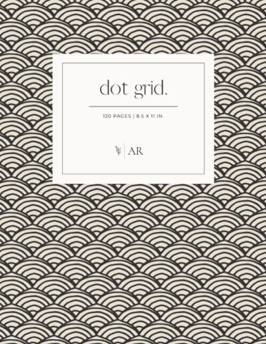 Dot Grid: Neutral Abstract Dotted Grid Notebook - 120 Pages, Large Dotted Grid Notebook - US Letter (8.5 x 11 in), White Grid Paper with Date Line at the Top