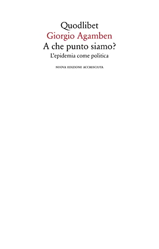 A che punto siamo? L'epidemia come politica. Nuova ediz. (Quodlibet)