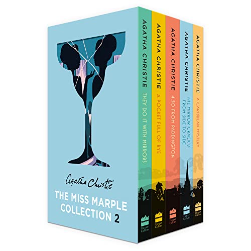 Miss Marple Mysteries Series Books 6 - 10 Collection Set by Agatha Christie (A Caribbean Mystery, The Mirror Crack’d From Side to Side, 4.50 from Paddington, A Pocket Full of Rye & More)