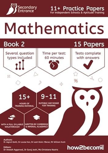 11+ Practice Papers For Independent Schools & Aptitude Training Maths Book 2 von How2Become Ltd