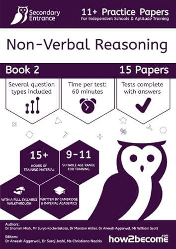 11+ Practice Papers For Independent Schools & Aptitude Training Non-Verbal Reasoning Book 2 von How2Become Ltd