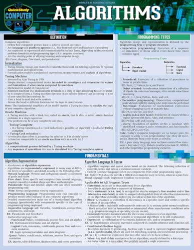 Algorithms: A Quickstudy Laminated Reference Guide Algorithms: A Quickstudy Laminated Reference Guide von Quickstudy Reference Guides