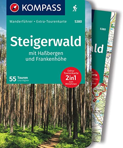 KOMPASS Wanderführer Steigerwald mit Haßbergen und Frankenhöhe, 55 Touren mit Extra-Tourenkarte: GPS-Daten zum Download von Kompass