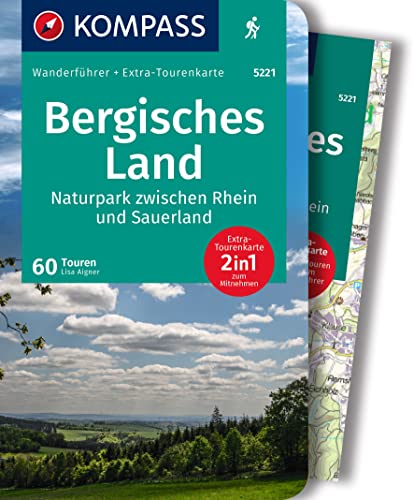KOMPASS Wanderführer Bergisches Land, Naturpark zwischen Rhein und Sauerland, 60 Touren mit Extra-Tourenkarte: GPS-Daten zum Download von Kompass