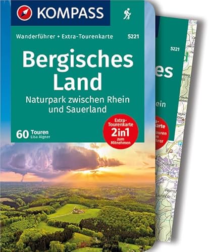 KOMPASS Wanderführer Bergisches Land, Naturpark zwischen Rhein und Sauerland: Wanderführer mit Extra-Tourenkarte 1:75.000, 60 Touren, GPX-Daten zum Download