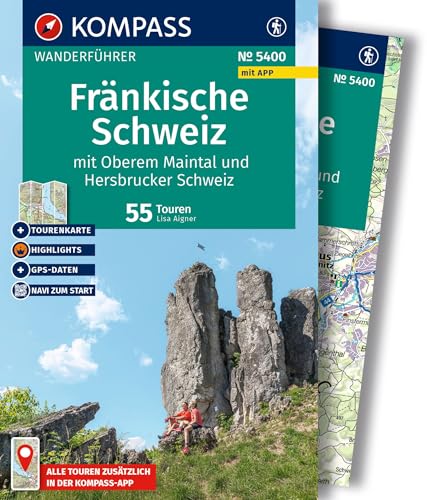 KOMPASS Wanderführer Fränkische Schweiz mit Oberem Maintal und Hersbrucker Schweiz, 55 Touren mit Extra-Tourenkarte: mit Touren und GPS-Daten in der KOMPASS-App von KOMPASS-KARTEN