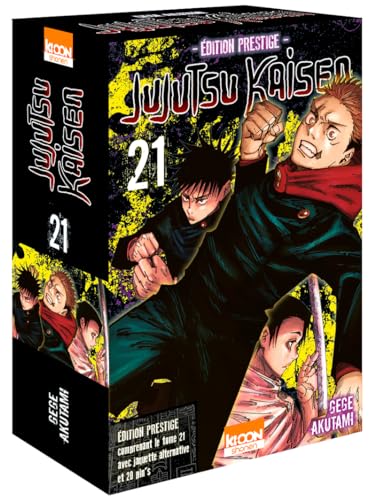 Jujutsu Kaisen T21 - Édition prestige: Coffret avec une jaquette alternative reversible et 20 pin's Jujutsu Kaisen T21 - Édition prestige: Coffret avec une jaquette alternative reversible et 20 pin's