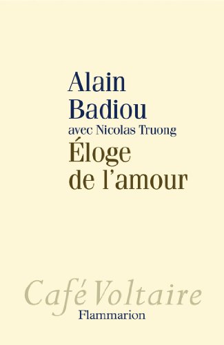 Eloge De L'Amour         FL von Sfl Societe Francaise Du Livre