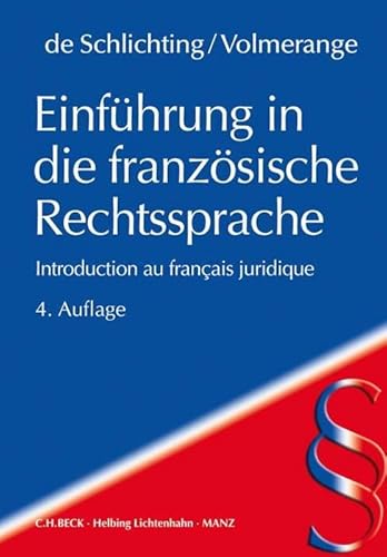 Einführung in die französische Rechtssprache (Rechtssprache des Auslands) von Beck C. H.