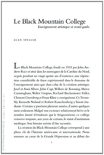 Le Black Mountain College: Enseignement Artistique et Avant-Garde. Collection « palimpsestes » Le Black Mountain College: Enseignement Artistique et Avant-Garde. Collection « palimpsestes » von LETTRE VOLEE LA KANAL 20