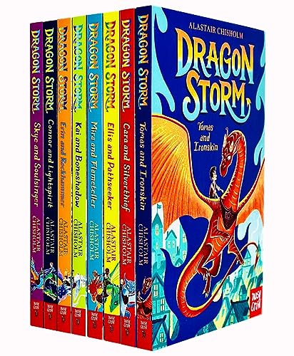 Dragon Storm Series Books 1 - 8 Collection Set By Alastair Chisholm (Tomás and Ironskin, Cara and Silverthief, Ellis and Pathseeker,Mira and Flameteller,Kai and Boneshadow,Erin and Rockhammer & More)