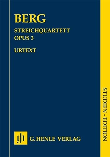 Streichquartett op. 3; Studien-Edition: Besetzung: Streichquartette (Studien-Editionen: Studienpartituren)