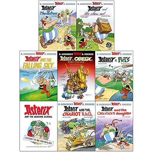 Asterix the Gaul Series 7 Collection 8 Books Set (31-38) (Asterix and the Actress, Class Act, The Falling Sky, Obelixs Birthday, The Picts, The Missing Scroll, The Chariot Race, Chieftain's Daughter)