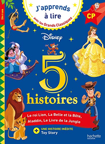 Disney - 5 histoires - CP niveaux 1, 2, 3: Le Roi Lion, La Belle et la Bête, Aladdin, Le Livre de la Jungle, Toy Story. CP Disney - 5 histoires - CP niveaux 1, 2, 3: Le Roi Lion, La Belle et la Bête, Aladdin, Le Livre de la Jungle, Toy Story. CP