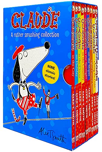 Claude A Rather Smashing Collection 9 Books Box Set by Alex T. Smith (In The City, On Holiday, At The Circus, In The Country, In The Spotlight, On The Slopes & MORE!)