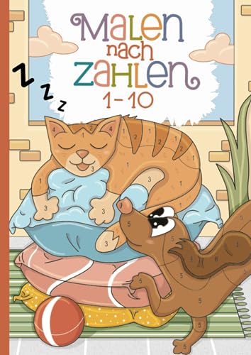 Malen nach Zahlen: Spielerisch Zahlen lernen mit super lustigen Tieren. Malen nach Zahlen: Spielerisch Zahlen lernen mit super lustigen Tieren. von Independently published