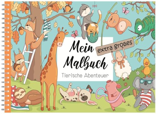 Mein extra großes Malbuch: Tierisches Malvergnügen im riesigen A3-Format – doppelter Platz für deine buntesten Ideen! Perfekt als Geschenk für kleine Künstler*innen! Mein extra großes Malbuch: Tierisches Malvergnügen im riesigen A3-Format – doppelter Platz für deine buntesten Ideen! Perfekt als Geschenk für kleine Künstler*innen! von Christoph Alexander Verlag (Nova MD)