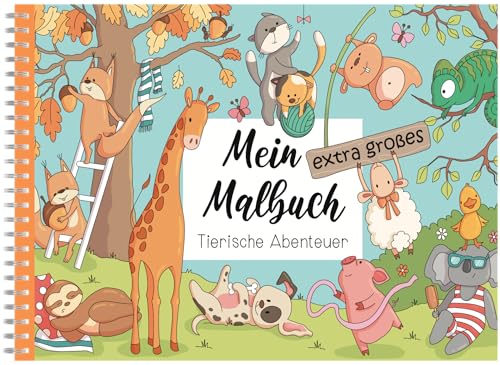 Mein extra großes Malbuch: Tierisches Malvergnügen im riesigen A3-Format – doppelter Platz für deine buntesten Ideen! Perfekt als Geschenk für kleine Künstler*innen! Mein extra großes Malbuch: Tierisches Malvergnügen im riesigen A3-Format – doppelter Platz für deine buntesten Ideen! Perfekt als Geschenk für kleine Künstler*innen!