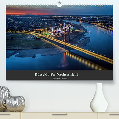 Düsseldorfer Nachtschicht (hochwertiger Premium Wandkalender 2024 DIN A2 quer), Kunstdruck in Hochglanz