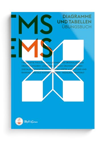 MedGurus TMS & EMS Vorbereitung 2023 Diagramme und Tabellen - Übungsbuch zur Vorbereitung für den Medizinertest