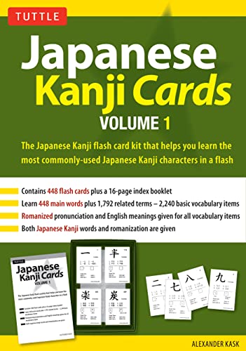 Japanese Kanji Cards: Learn 448 Japanese Characters Including Pronunciation, Sample Sentences & Related Compound Words (Tuttle Flash Cards)