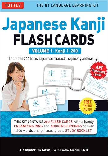 Japanese Kanji Flash Cards Kit Volume 1: Kanji 1-200: Jlpt Beginning Level: Learn 200 Japanese Characters Including Native Speaker Audio, Sample Sentences & Compound Words Japanese Kanji Flash Cards Kit Volume 1: Kanji 1-200: Jlpt Beginning Level: Learn 200 Japanese Characters Including Native Speaker Audio, Sample Sentences & Compound Words
