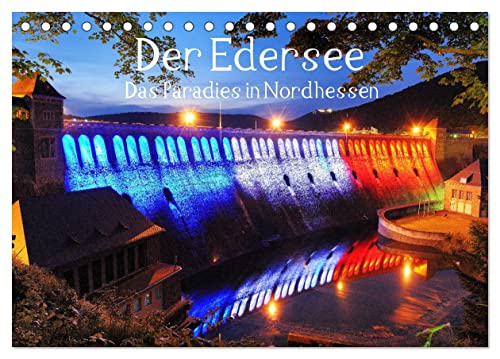Der Edersee - Das Paradies in Nordhessen (Tischkalender 2024 DIN A5 quer), CALVENDO Monatskalender von CALVENDO