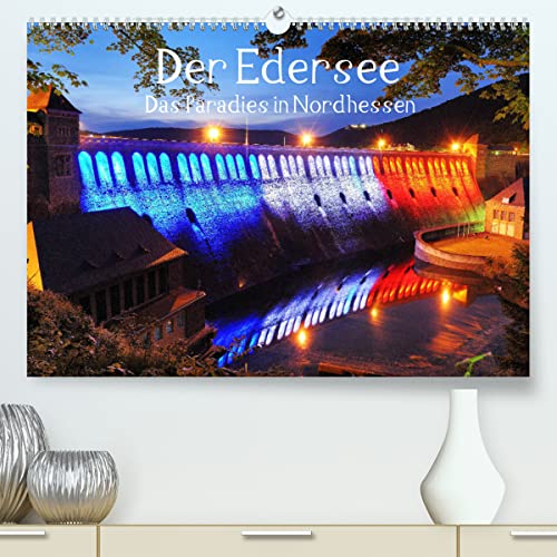 Der Edersee - Das Paradies in Nordhessen (hochwertiger Premium Wandkalender 2024 DIN A2 quer), Kunstdruck in Hochglanz