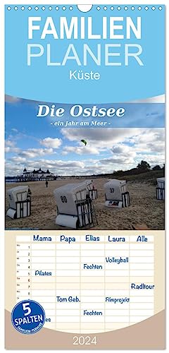 Familienplaner 2024 - Die Ostsee - Ein Jahr am Meer mit 5 Spalten (Wandkalender, 21 cm x 45 cm) CALVENDO