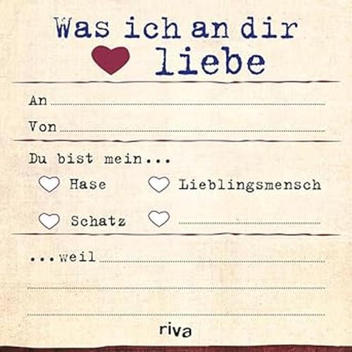 Was ich an dir liebe – Klebezettel Was ich an dir liebe – Klebezettel von Riva
