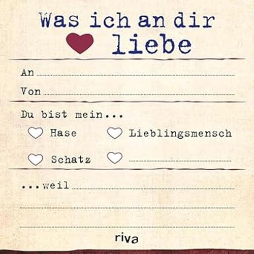 Was ich an dir liebe – Klebezettel von RIVA