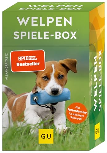 Welpen Spiele-Box gelb 12 x 3,5 cm: Plus Futterbeutel für sofortigen Spielspaß (GU Welpen)