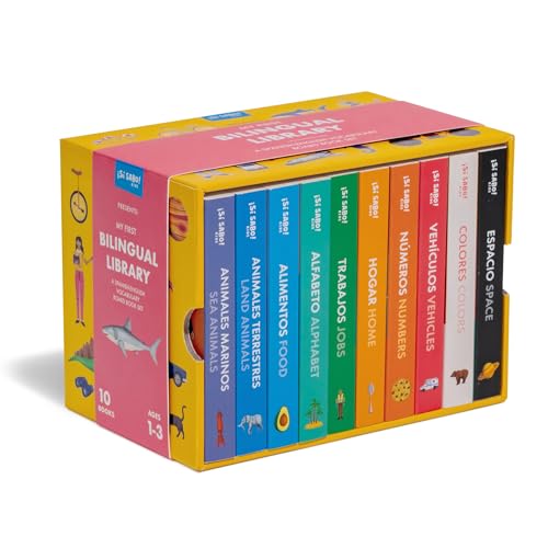 My First Bilingual Library: A Spanish-English Vocabulary Board Book Set of Colors, Numbers, Animals, ABCs, and More (Sí Sabo Kids, Band 2) von Blue Star Press