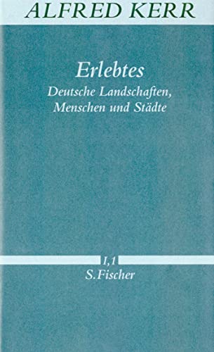Erlebtes: Deutsche Landschaften, Menschen und Städte von FISCHER, S.