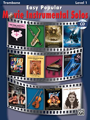 Easy Popular Movie Instrumental Solos: Trombone (incl. Online Code) (Pop Instrumental Solo Series, Level 1)