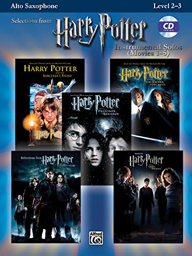 Harry Potter Movies 1-5, w. Audio-CD, for Alto Saxophone (Harry Potter Instrumental Solos (Movies 1-5): Level 2-3): Alto Saxophone (incl. Online Code)