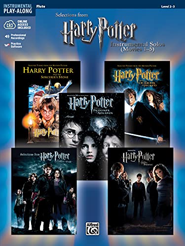 Harry Potter Movies 1-5, for Flute (Harry Potter Instrumental Solos (Movies 1-5): Level 2-3) , mit Audio-Download: Flute (incl. CD)