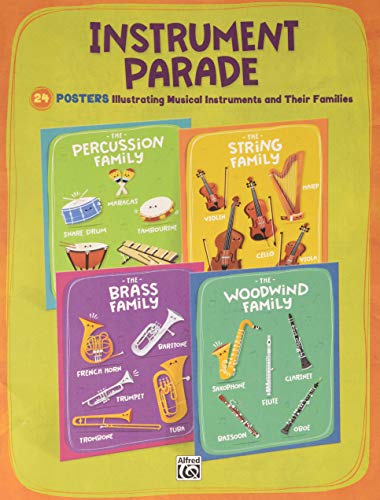 Instrument Parade: 24 Posters Illustrating Musical Instruments and Their Families, Poster