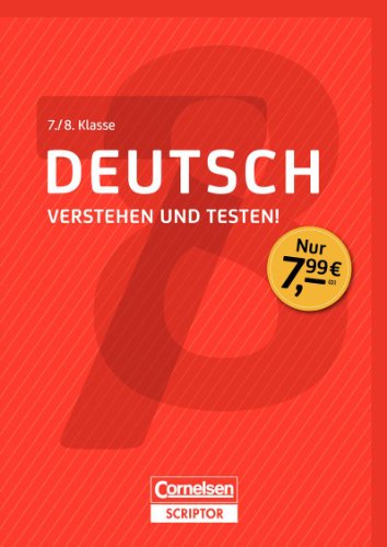 Deutsch - Verstehen und testen! 7./8. Klasse von Cornelsen Scriptor