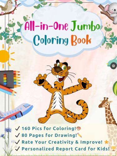 All-in-One Jumbo Coloring Book: Coloring, Drawing, and Creativity Booster for Kids (All-in-One Coloring Series) von Independently published