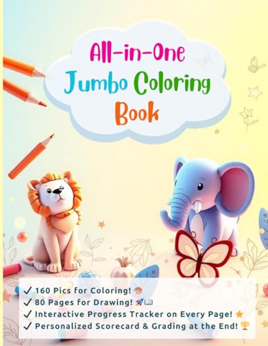 All-in-One Jumbo Coloring Book: Coloring, Drawing, and Creativity Booster for Kids (All-in-One Coloring Series) von Independently published