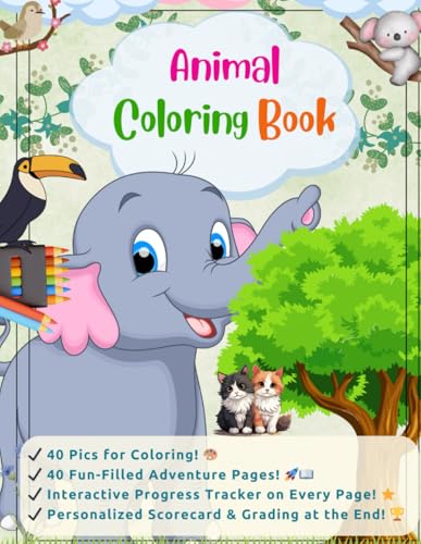 Animal Coloring Book: Jungle, Farm, and Zoo Animals Coloring Book for Kids (All-in-One Coloring Series) von Independently published