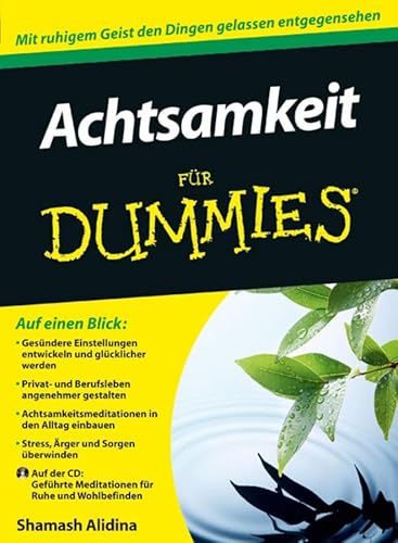 Achtsamkeit für Dummies: Mit ruhigem Geist den Dingen gelassen entgegensehen. Auf der CD: Geführte Meditationen