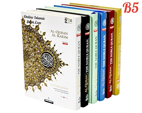 Al-Quran Al-Kareem The Noble Quran Word-By-Word Translation & Color Coded Tajweed (Arabic-English) B5 Size (Color May Vary)-Maqdis Quarn B5