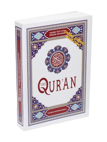 The Quran Arabic Text with English Meanings By Saheeh International, Arabic, and English (Medium Size) Softcover