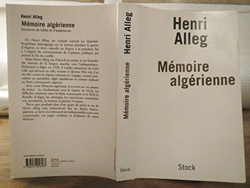MEMOIRE ALGERIENNE: Souvenirs de luttes et d'espérances