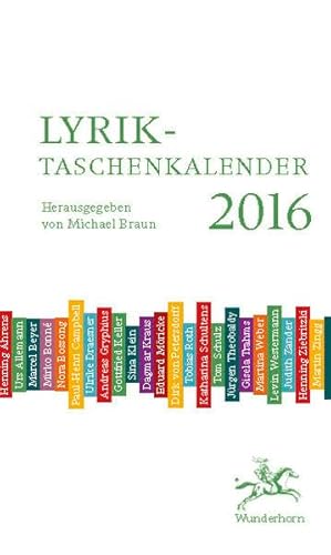 Lyrik-Taschenkalender 2016: Poesie