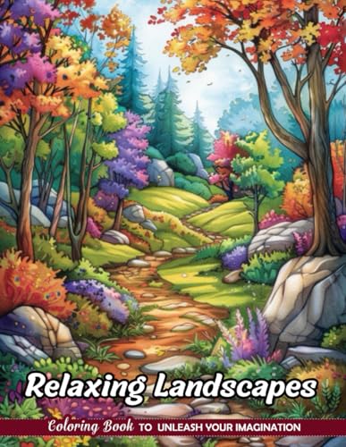 Relaxing Landscapes: Christmas Coloring Pages with Relaxing Landscapes for Stress Relief and Relaxation (Coloring Books for Kids & Adults)